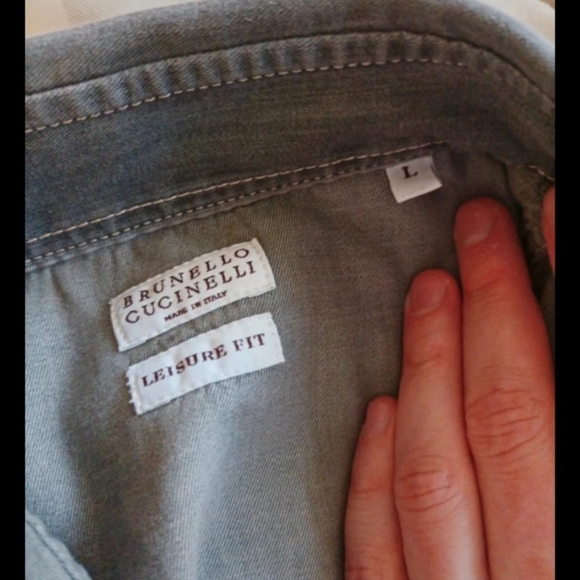 Brunello Cucinelli denim shirt size L - Picture 2 of 4
